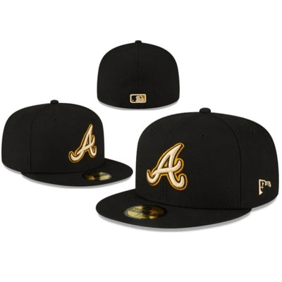 Atlanta Braves Black/Gold 59FIFTY Fitted