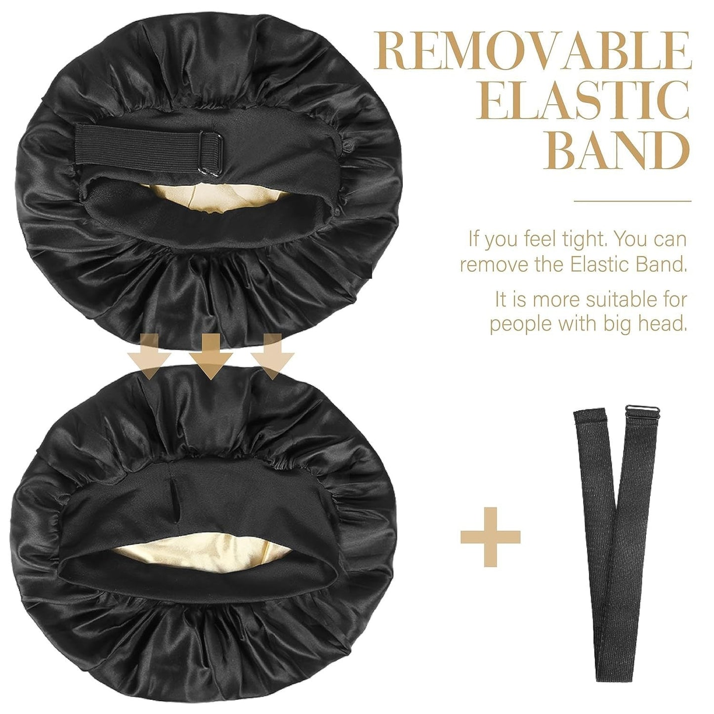 Adjustable Double-Layer Satin Hair Bonnet for Women