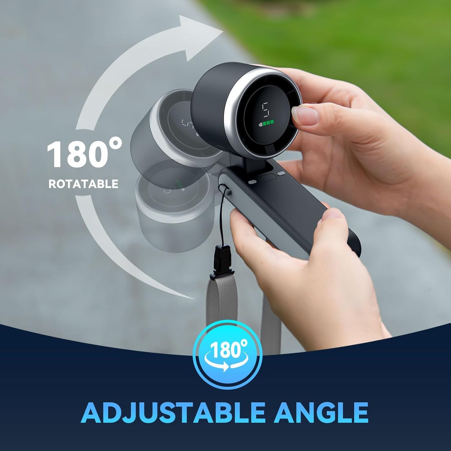 3-in-1 Portable Foldable Handheld Turbo Fan