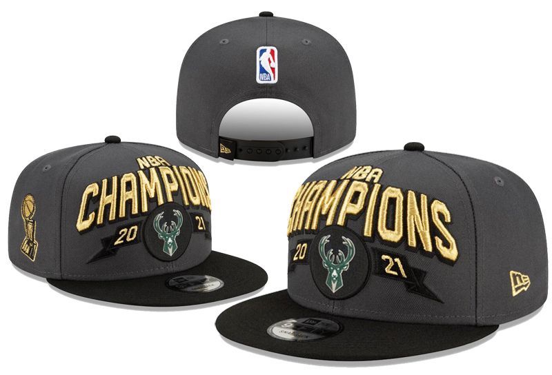 Milwaukee Bucks Dark Gray/Black NBA Champions 2021 - Milwaukee Bucks 9FIFTY Snapback