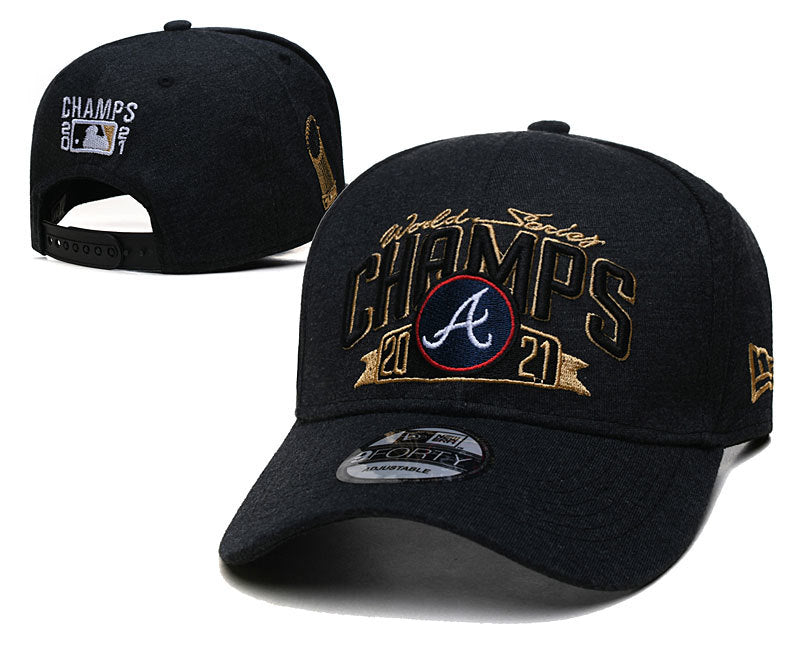 Atlanta Braves Black/Gold Atlanta Braves 2021 World Series Champions 9FORTY Adjustable