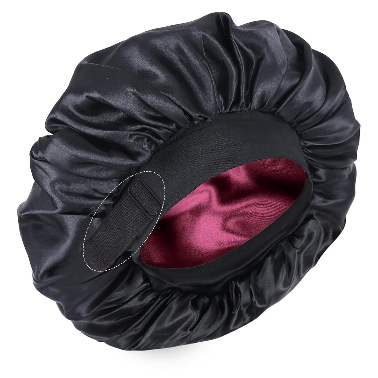 Adjustable Double-Layer Satin Hair Bonnet for Women