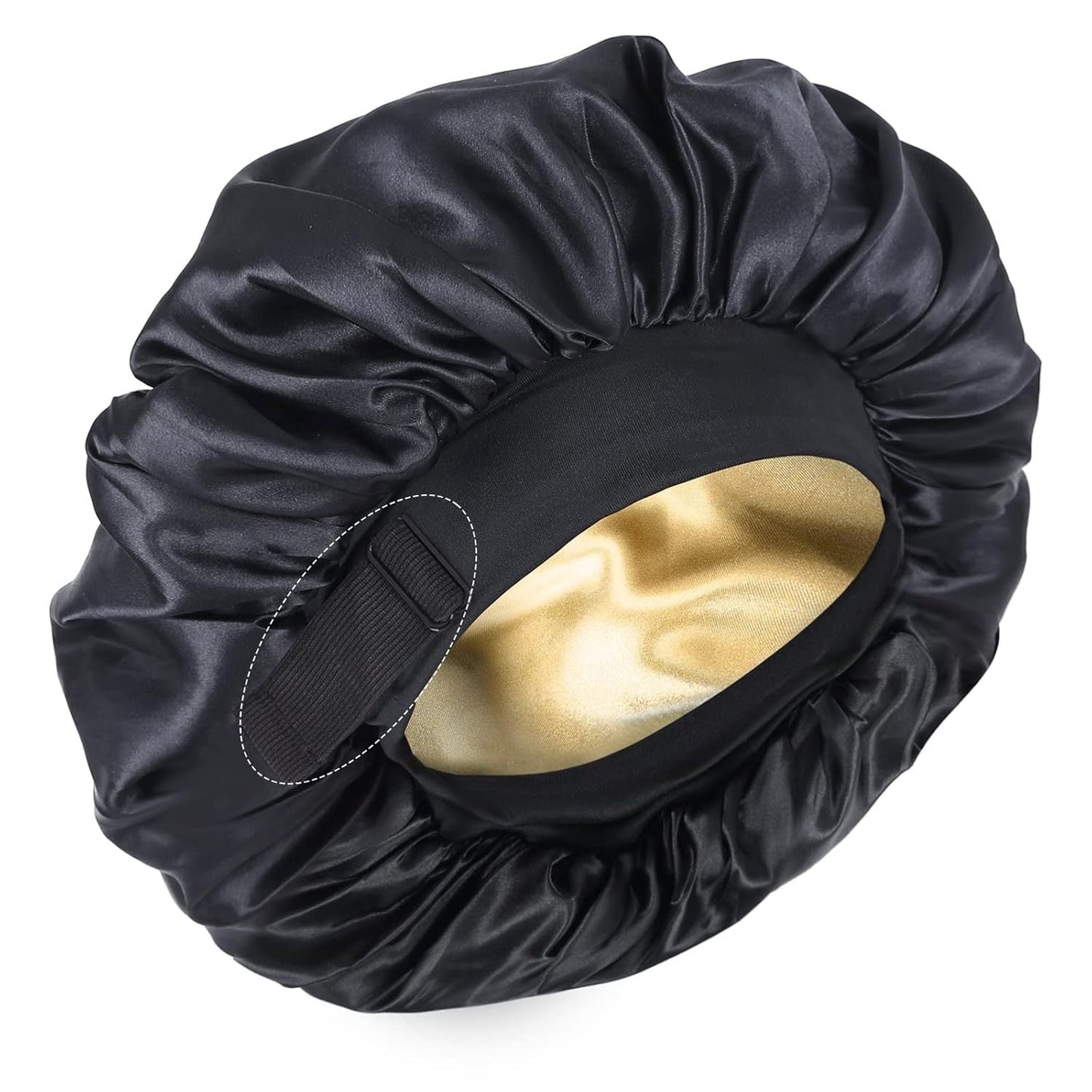Adjustable Double-Layer Satin Hair Bonnet for Women