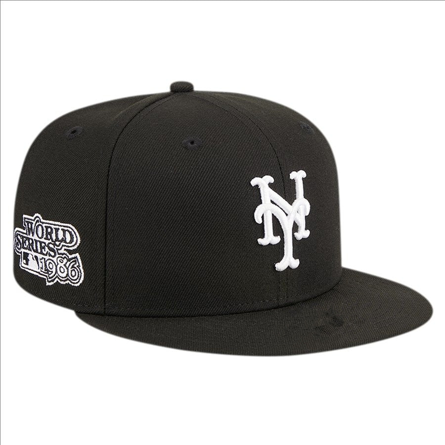 New York Mets Black/White World Series 1986 Commemorative 59FIFTY Fitted