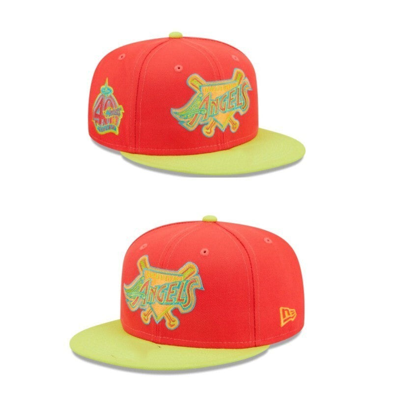 Los Angeles Angels Red/Lime Green 40th Anniversary — California Angels 59FIFTY Fitted