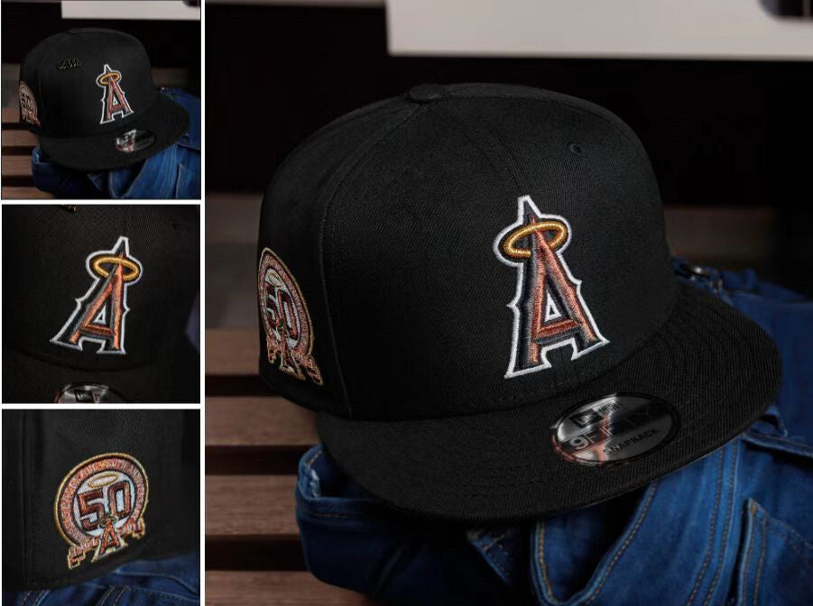 Los Angeles Angels Black/White Los Angeles Angels 50th Anniversary 9FIFTY Snapback