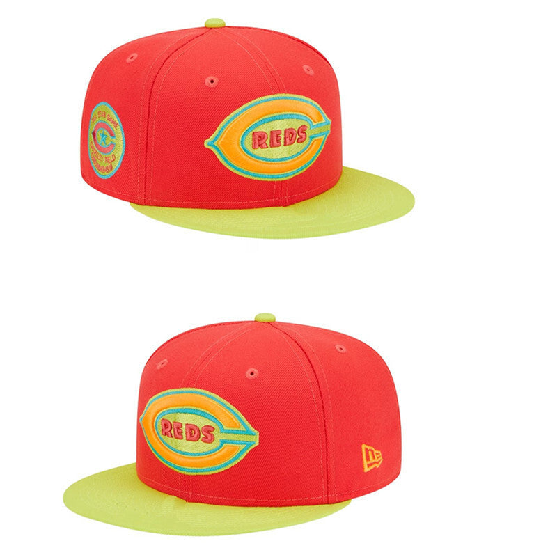 Cincinnati Reds Red/Green Yellowish All Star Game Crosley Field 59FIFTY Fitted