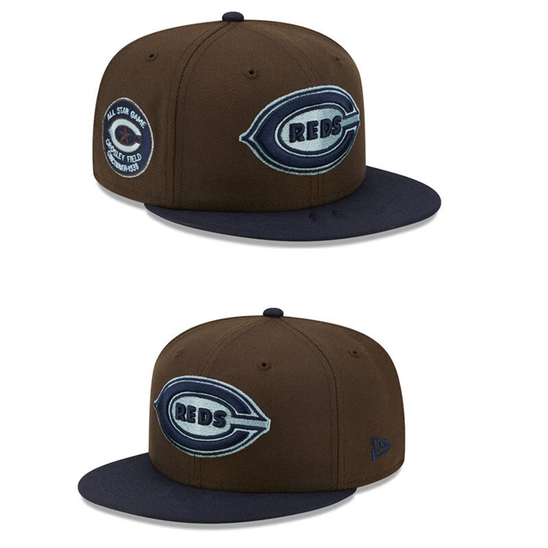Cincinnati Reds Brown/Navy All Star Game 1938 - Crosley Field 59FIFTY Fitted
