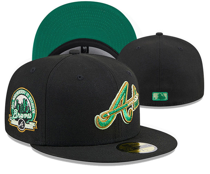 Atlanta Braves Black/Green Green UV 40th Anniversary Atlanta Braves (1966-2006 59FIFTY Fitted