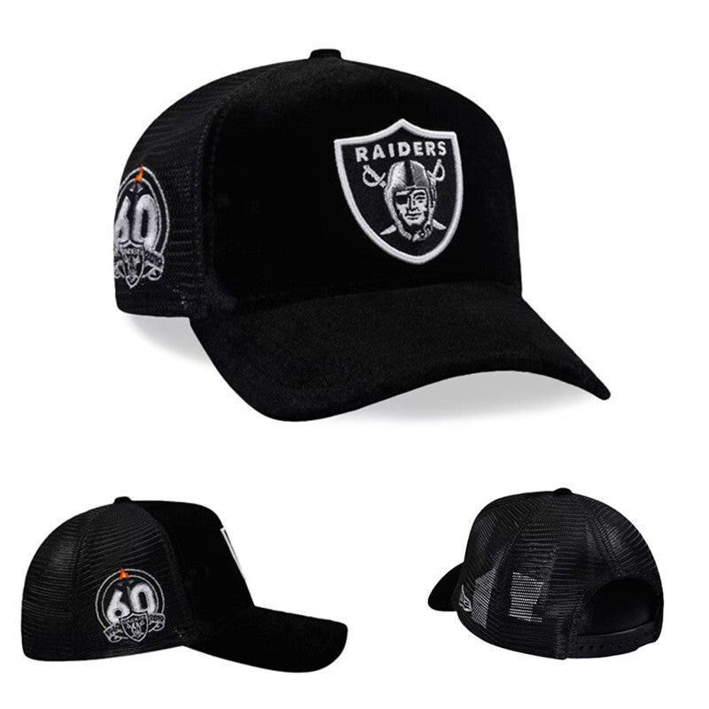 Las Vegas Raiders Black/White Raiders 60th Anniversary Trucker