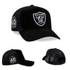 Las Vegas Raiders Black/White Raiders 60th Anniversary Trucker