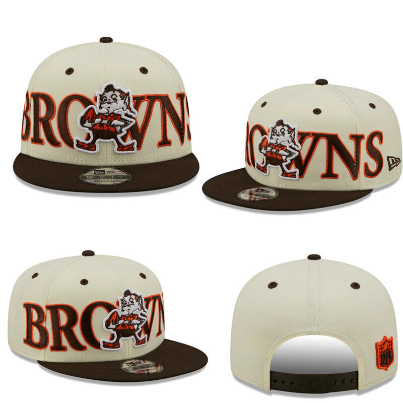 Cleveland Browns Cream/Dark Brown 9FIFTY Snapback
