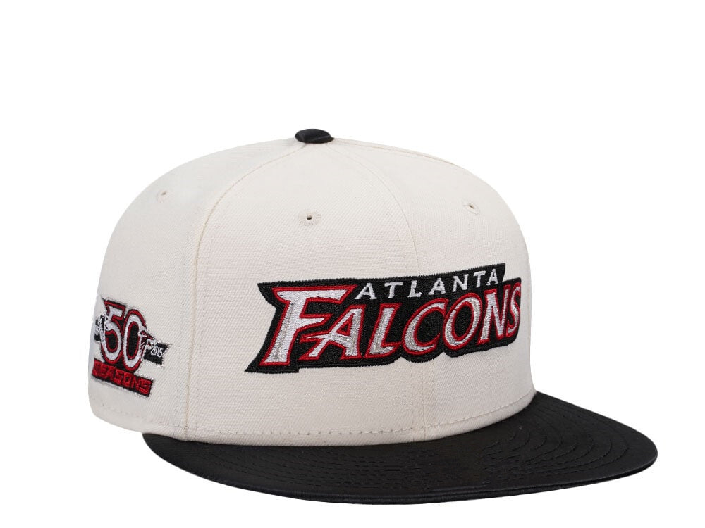 Atlanta Falcons Off-White /Black Atlanta Falcons 50 Seasons (2015 59FIFTY Fitted