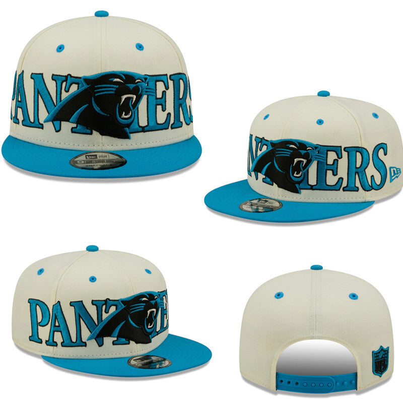 Carolina Panthers Cream/Cyan Blue NFL Draft 2023/Sideline Collection 9FIFTY Snapback