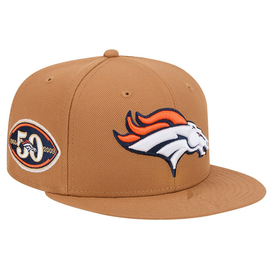 Denver Broncos Caramel/Orange Denver Broncos 50th Anniversary (1960-2009 59FIFTY Fitted