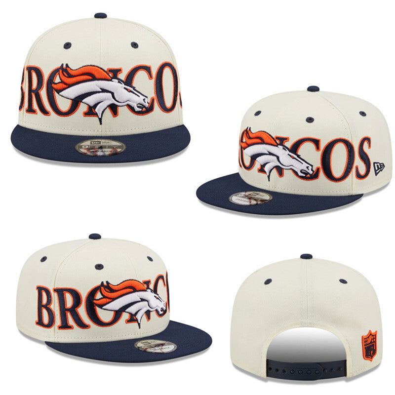Denver Broncos Cream/Navy 9FIFTY Snapback