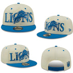 Detroit Lions Cream/Blue NFL Draft 2023/Sideline 9FIFTY Snapback