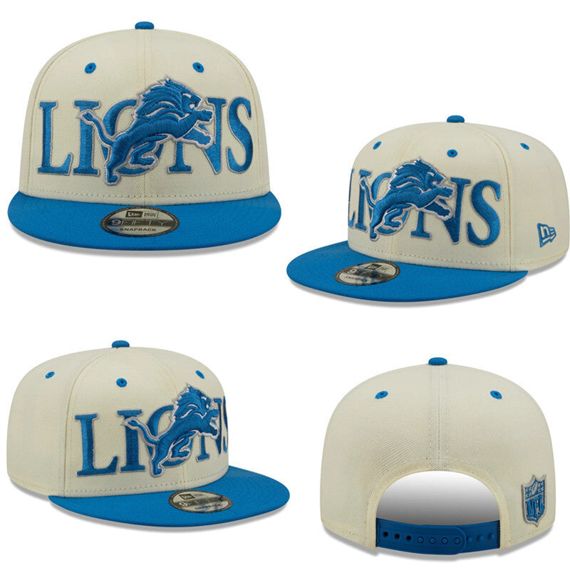 Detroit Lions Cream/Blue NFL Draft 2023/Sideline 9FIFTY Snapback