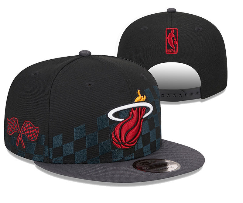 Miami Heat Black/Gray NBA Racing/Checkered Flag Edition 9FIFTY Snapback
