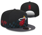Miami Heat Black/Gray NBA Racing/Checkered Flag Edition 9FIFTY Snapback