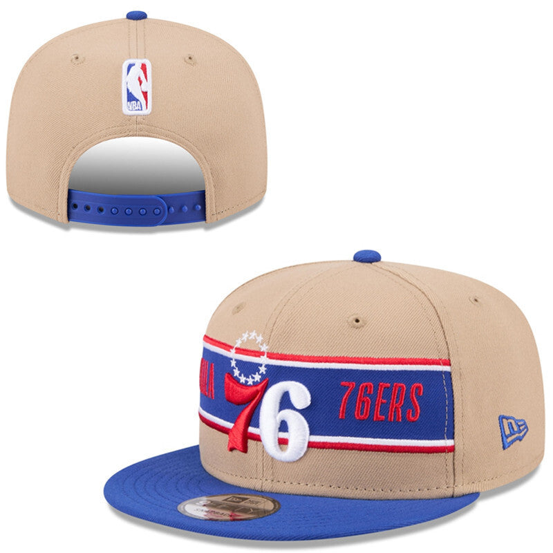 Philadelphia 76ers Beige/Royal Blue 9FIFTY Snapback