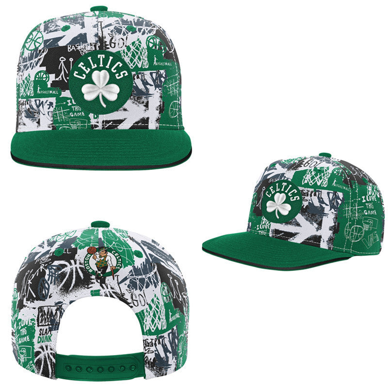 Boston Celtics White/Green Green UV Edition grafite/street art estampa Snapback