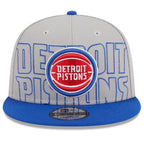 Detroit Pistons Gray/Royal Blue NBA Draft 2023/Tip-Off Collection — texto 9FIFTY Snapback