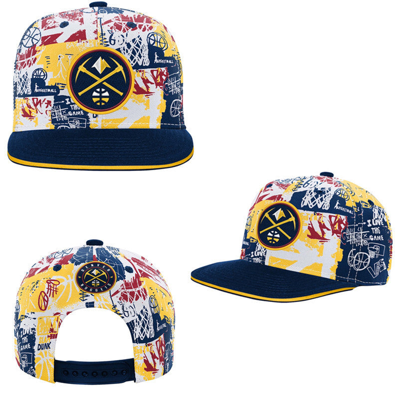 Denver Nuggets White/Navy Edition graffiti/art print estampa Snapback