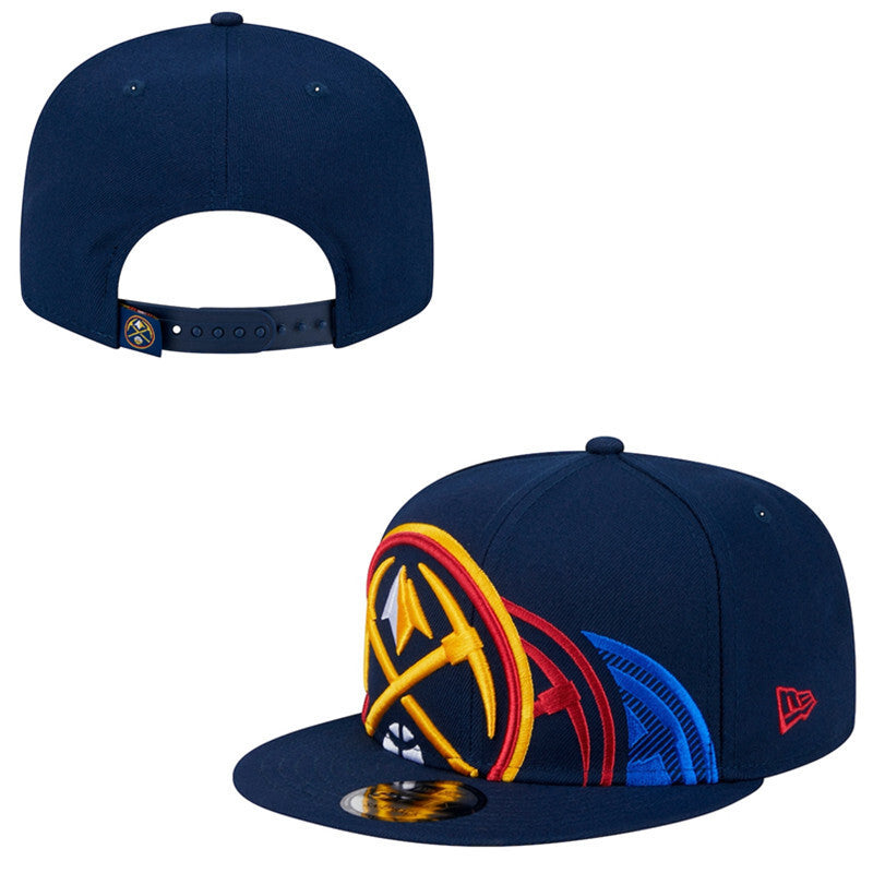 Denver Nuggets Navy/Gold NBA Tip-Off/Side Split logo edition 9FIFTY Snapback