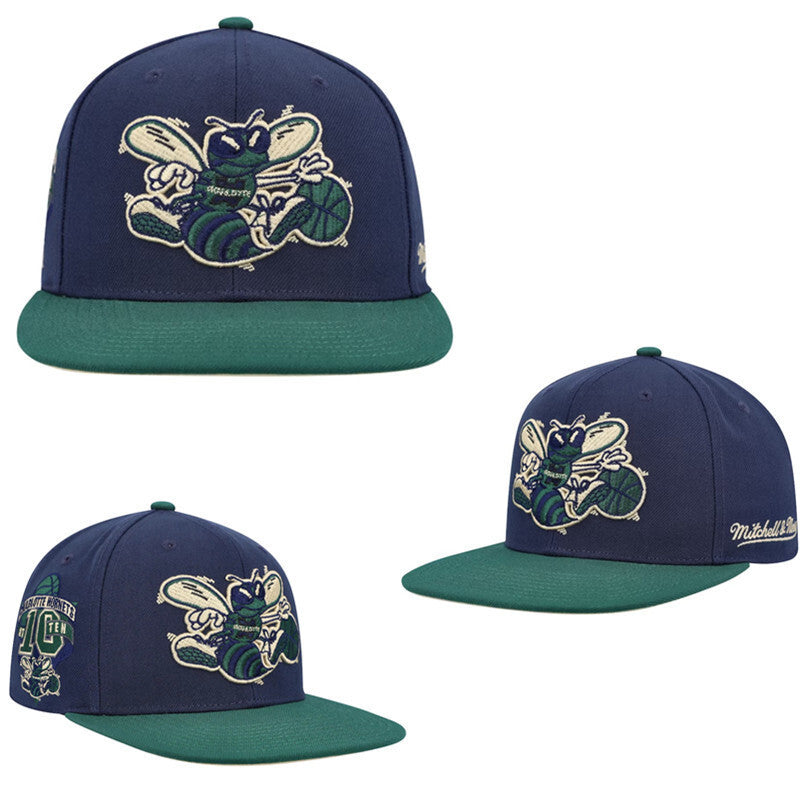 Charlotte Hornets Navy/Green Charlotte Hornets 10th Anniversary/Snapback