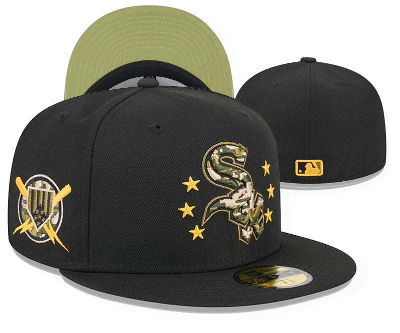 Chicago White Sox Black/Gold Green UV Armed Forces Day / Military Appreciation 59FIFTY Fitted