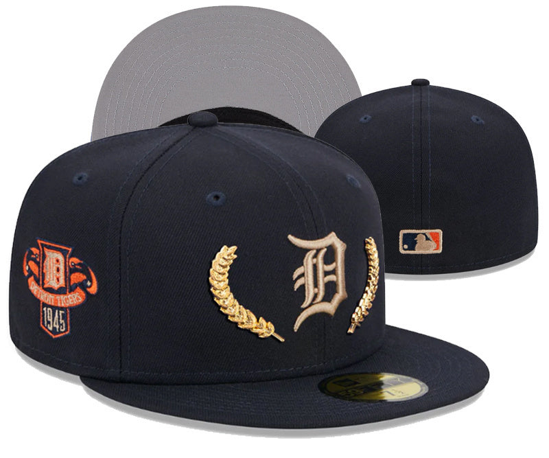 Detroit Tigers Navy/Gray Detroit Tigers 1945 World Series / Gold 59FIFTY Fitted