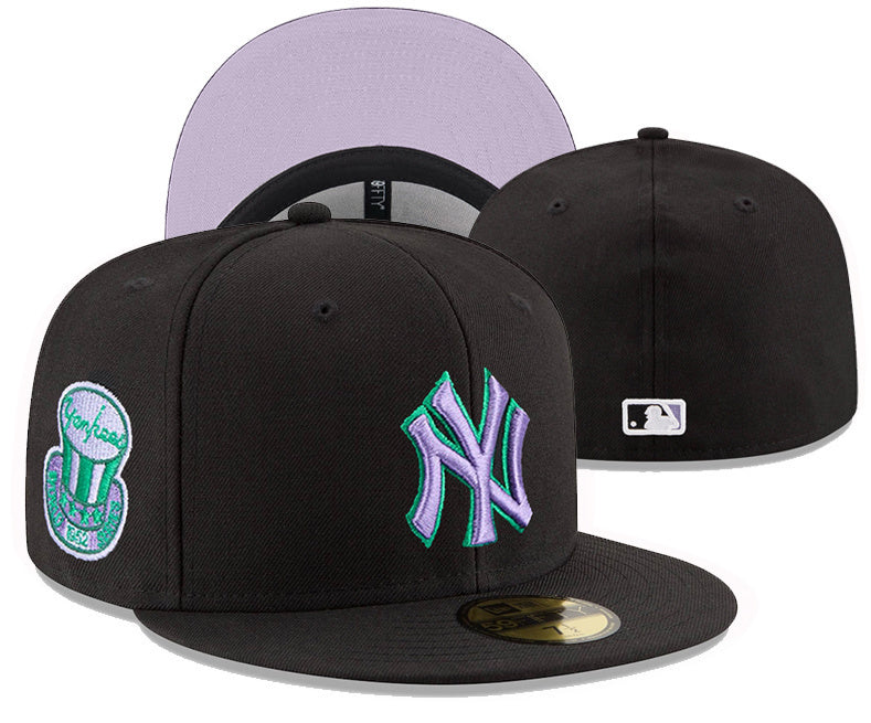 New York Yankees Black/Lilás Yankee Stadium Farewell / Yogi Berra #8 59FIFTY Fitted