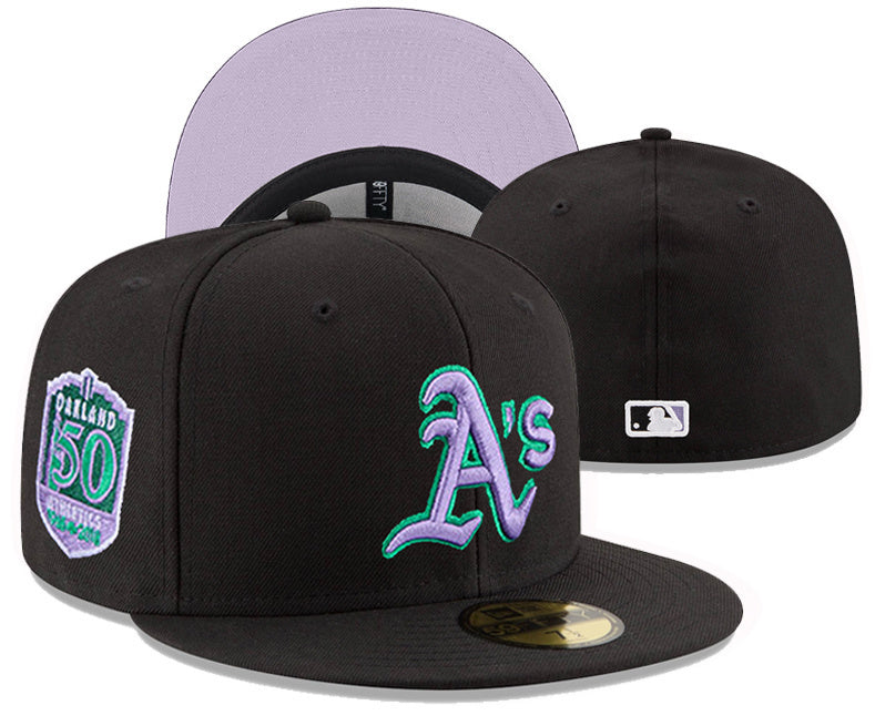 Oakland Athletics Black/Lilás Oakland Athletics 50th Anniversary 59FIFTY Fitted