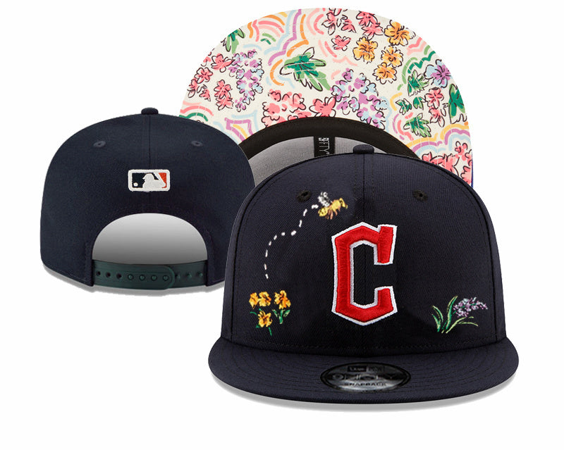Cleveland Indians Navy/Red Edition floral/Nature Embroidery 9FIFTY Snapback