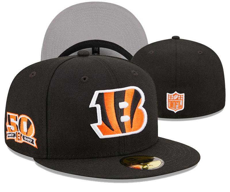 Cincinnati Bengals Black/Orange Cincinnati Bengals 50th Anniversary 59FIFTY Fitted