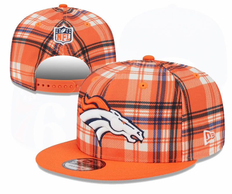 Denver Broncos Orange/White Plaid/Plaid Edition 9FIFTY Snapback