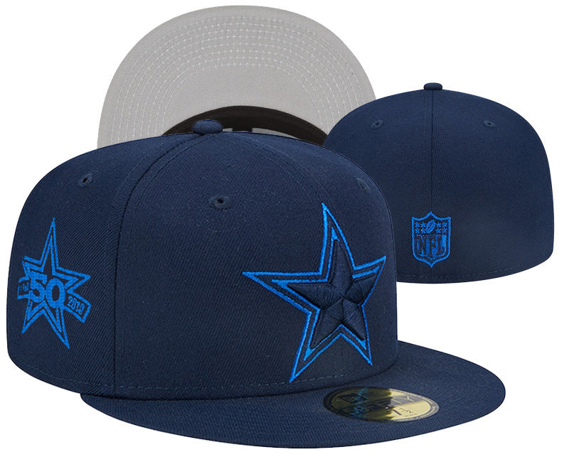 Dallas Cowboys Navy/Royal Blue Dallas Cowboys 50th Anniversary (2010 59FIFTY Fitted