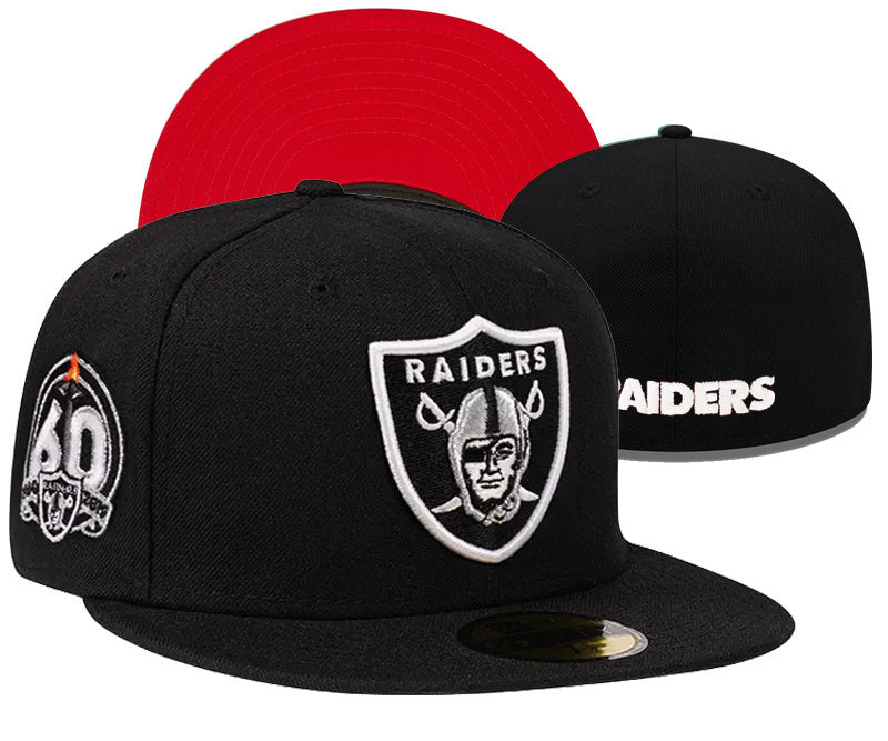 Las Vegas Raiders Black/Red Raiders 60th Anniversary 59FIFTY Fitted
