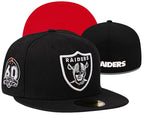Las Vegas Raiders Black/Red Raiders 60th Anniversary 59FIFTY Fitted