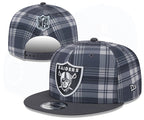 Las Vegas Raiders Plaid Gray/Dark Gray 9FIFTY Snapback