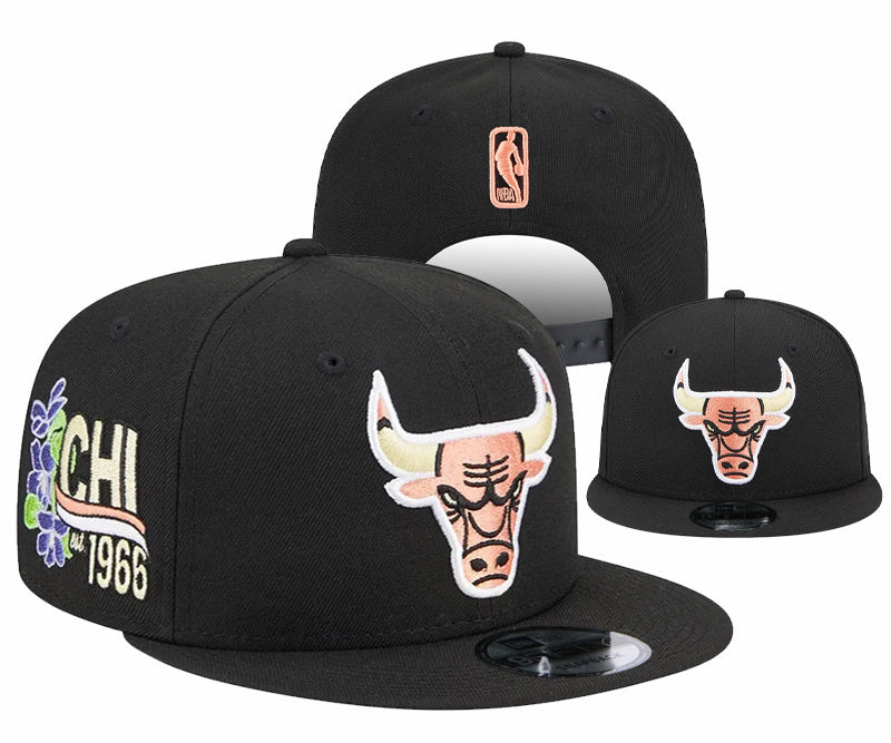Chicago Bulls Black/Pink City Edition/Floral Pack - CHI est. 1966 9FIFTY Snapback