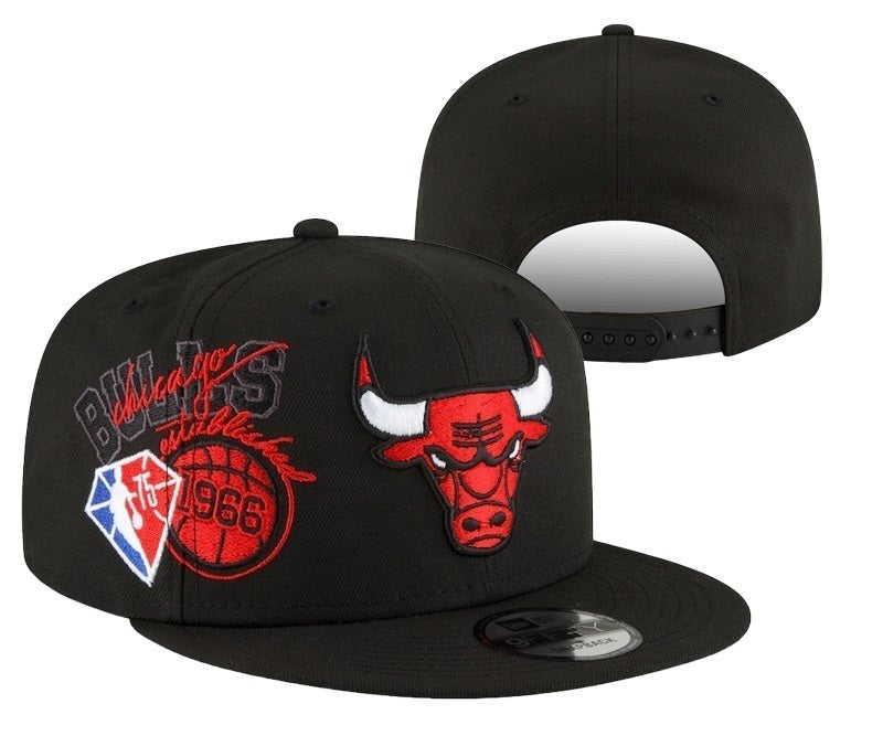 Chicago Bulls Black/Red NBA 75th Anniversary - Chicago Bulls Est. 9FIFTY Snapback