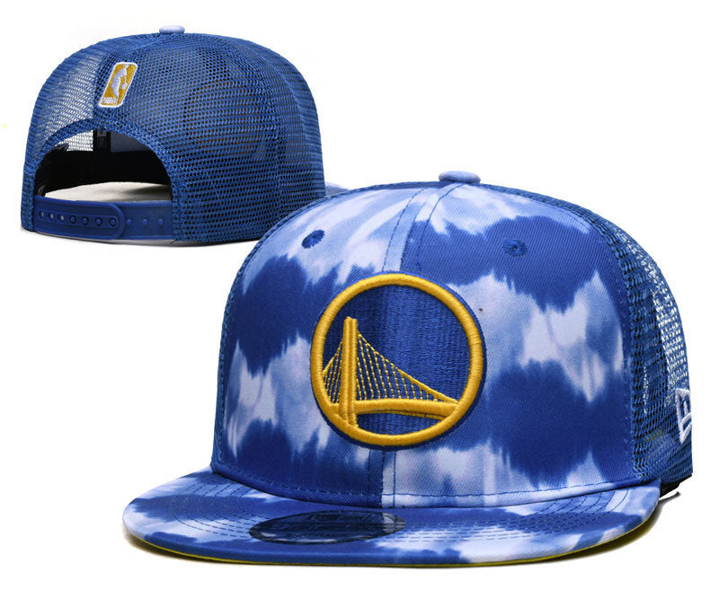 Golden State Warriors Royal Blue/White Tie-Dye Edition Trucker