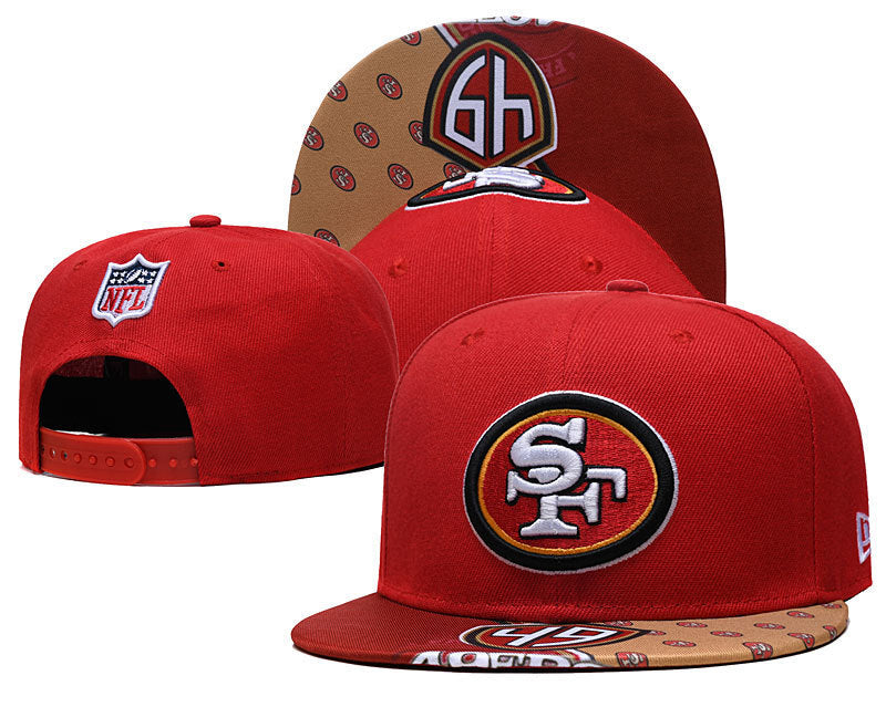 San Francisco 49ers Red/Gold NFL Draft/Sideline Edition aba dourada 9FIFTY Snapback