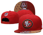 San Francisco 49ers Red/Gold NFL Draft/Sideline Edition aba dourada 9FIFTY Snapback