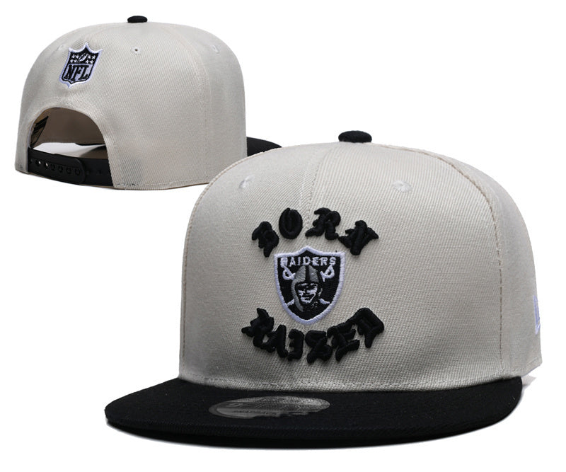 Las Vegas Raiders Cream/Black Born x Raised Collaboration/Edition 'Born 9FIFTY Snapback