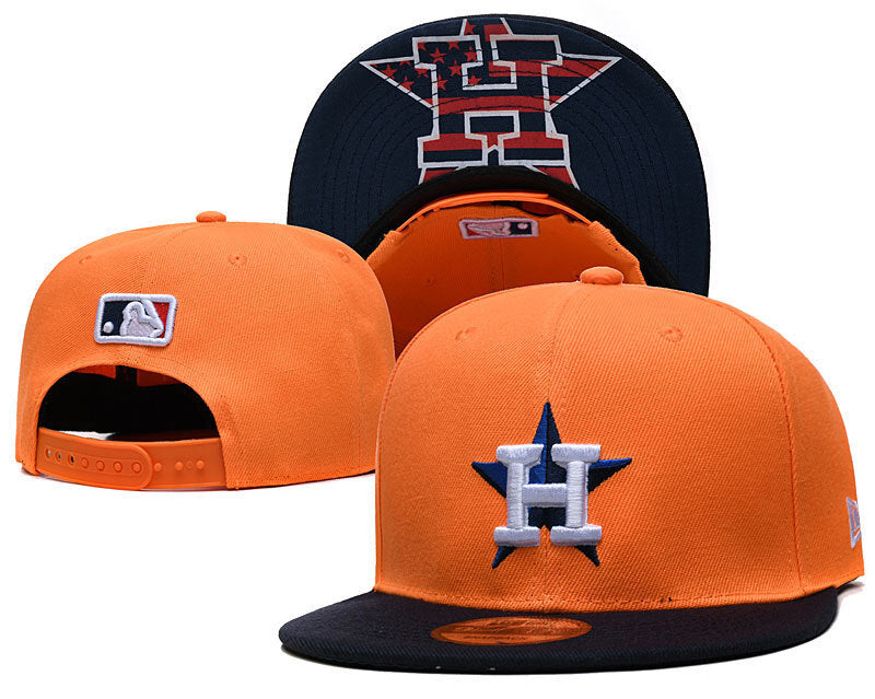 Houston Astros Orange/Navy Patriotic/4th of July Edition Snapback
