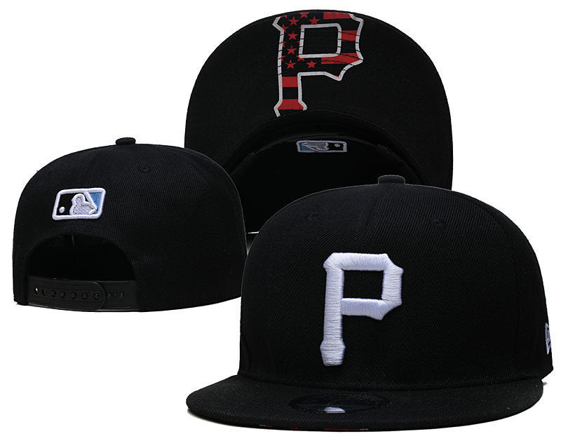 Pittsburgh Pirates Black/White Stars and Stripes/Fourth of July Edition 9FIFTY Snapback