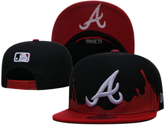 Atlanta Braves Black/Red Snapback
